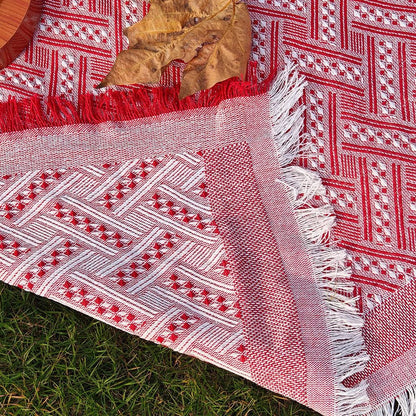 Outdoor Picnic Blanket – Soft Woven Mat – Perfect for Spring Travel, Camping, Family picnic, and Photoshoots - Summer Blanket Large
