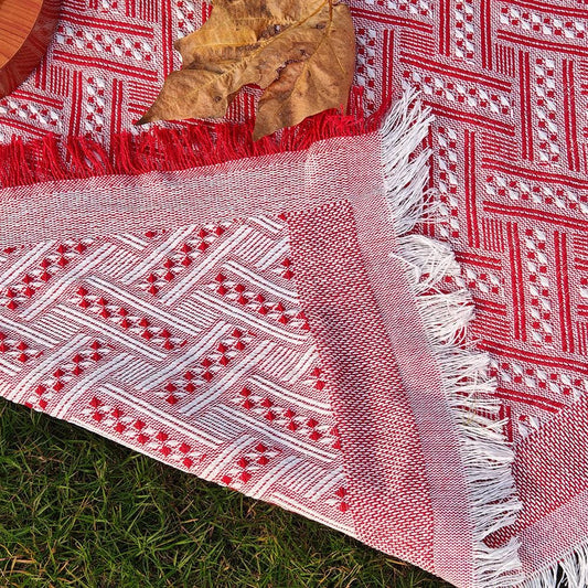 Outdoor Picnic Blanket – Soft Woven Mat – Perfect for Spring Travel, Camping, Family picnic, and Photoshoots - Summer Blanket Large