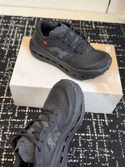 On Cloudmonster Unisex Road Running Sneakers Triple All Black Thick CloudTec Cushion Sport Shoes