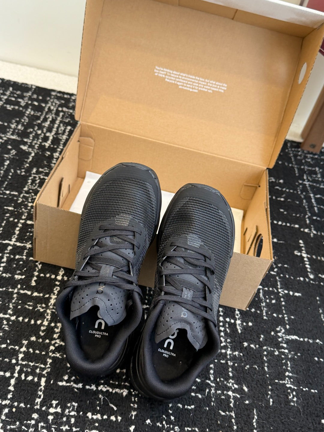 On Cloudmonster Unisex Road Running Sneakers Triple All Black Thick CloudTec Cushion Sport Shoes