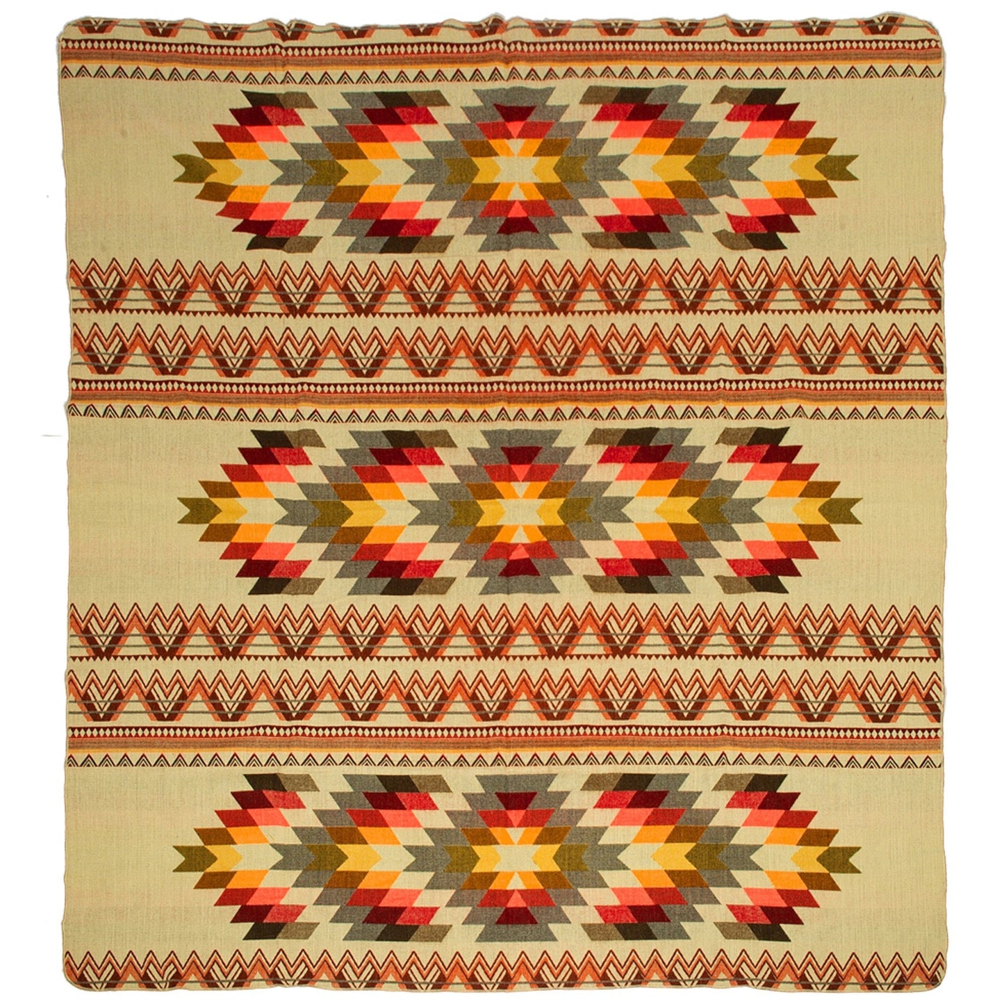 Alpaca wool blanket | Large blanket | Picnic blanket | Bed throws | Wool throw | Reversible blanket | Outdoor blanket | Antisana Orange