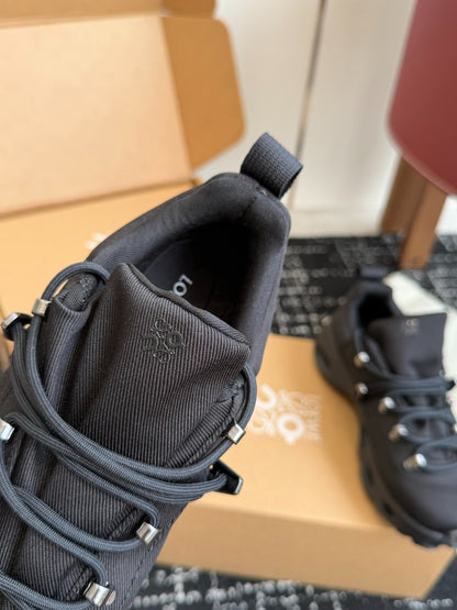 On x Loewe Cloudtilt All Black Co-branded Cloud Cushion Outdoor Hiking Trail Shoes