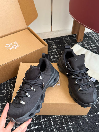 On x Loewe Cloudtilt All Black Co-branded Cloud Cushion Outdoor Hiking Trail Shoes