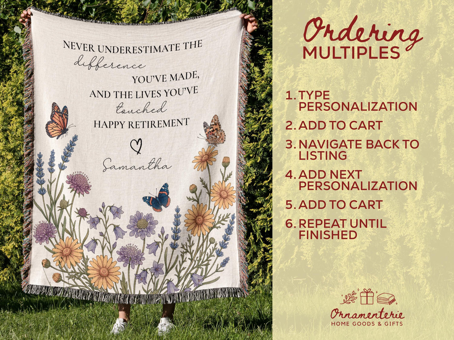 Customizable Retirement Blanket Custom Gift For Women Retired Nurse Teacher Doctor Personalizable Employee Goodbye Coworker Farewell Present