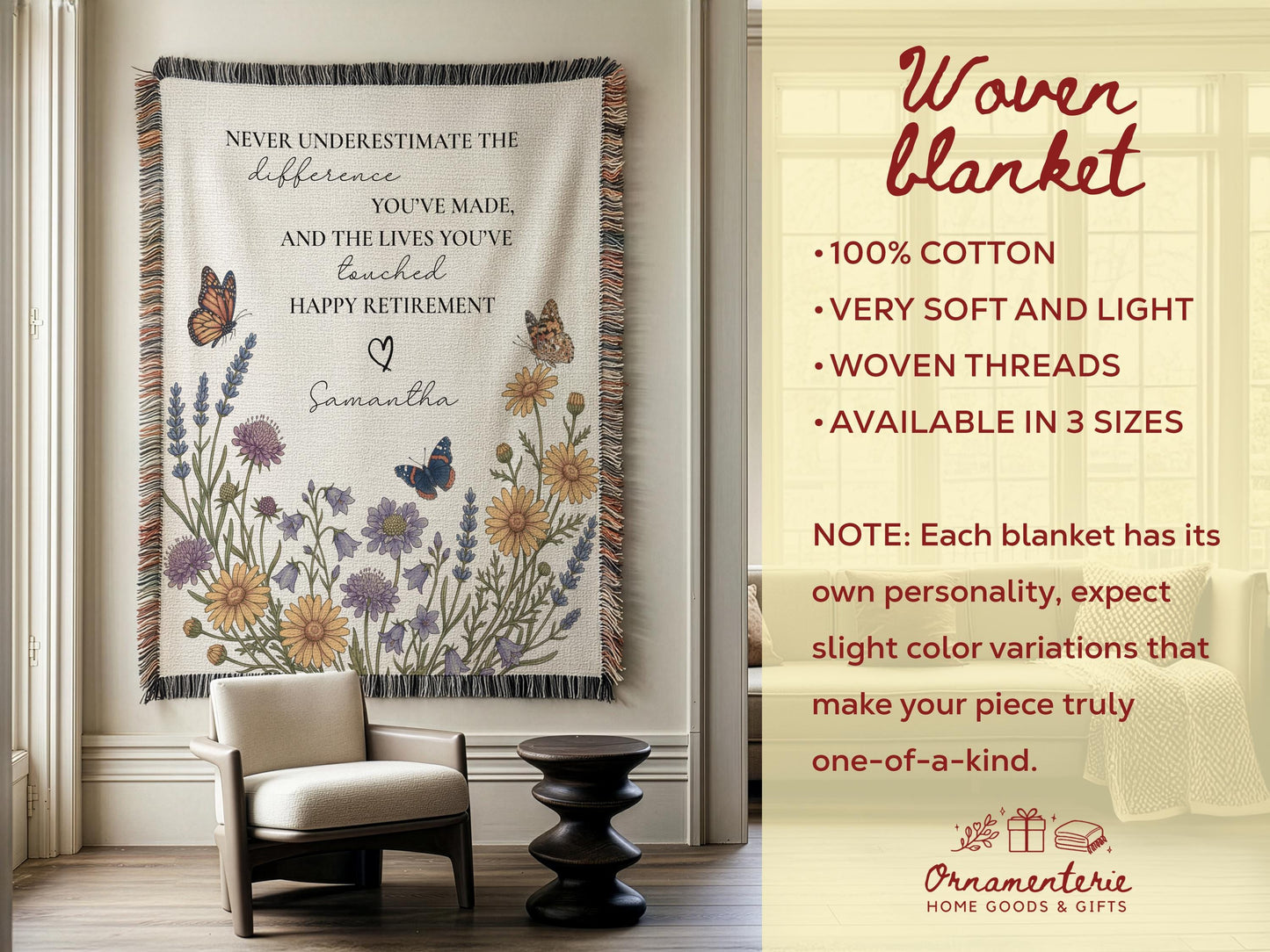 Customizable Retirement Blanket Custom Gift For Women Retired Nurse Teacher Doctor Personalizable Employee Goodbye Coworker Farewell Present