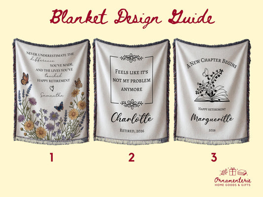 Customizable Retirement Blanket Custom Gift For Women Retired Nurse Teacher Doctor Personalizable Employee Goodbye Coworker Farewell Present