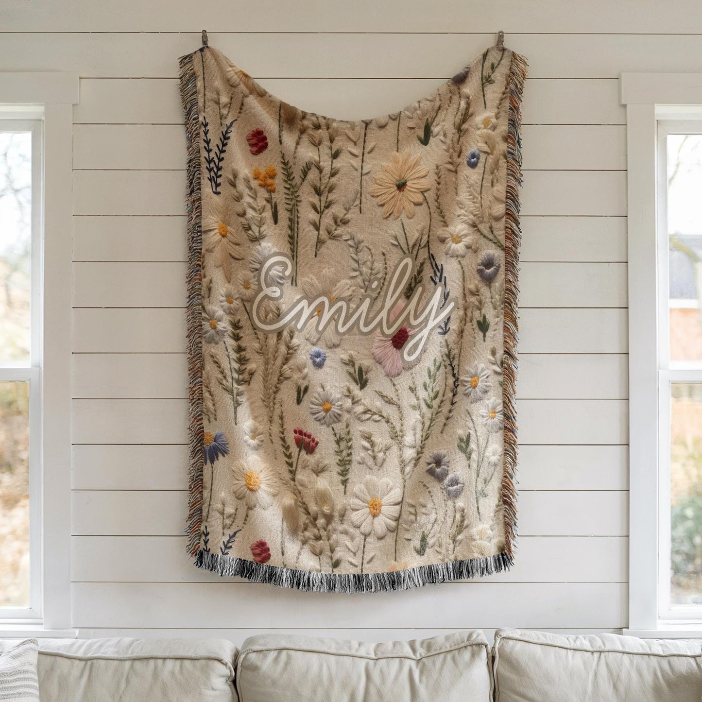 Senior 2026 Graduation Blanket, Floral Gift for Daughter, Personalized High School Keepsake 016