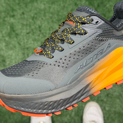 Altra Olympus 6 Grey Orange Yellow Zero Drop Breathable Trail Running Sneakers