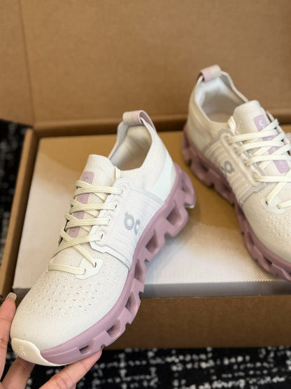 White Dusty Pink On Cloudswift 4 CloudTec Cushion Sneakers Breathable Mesh Women Running Shoes