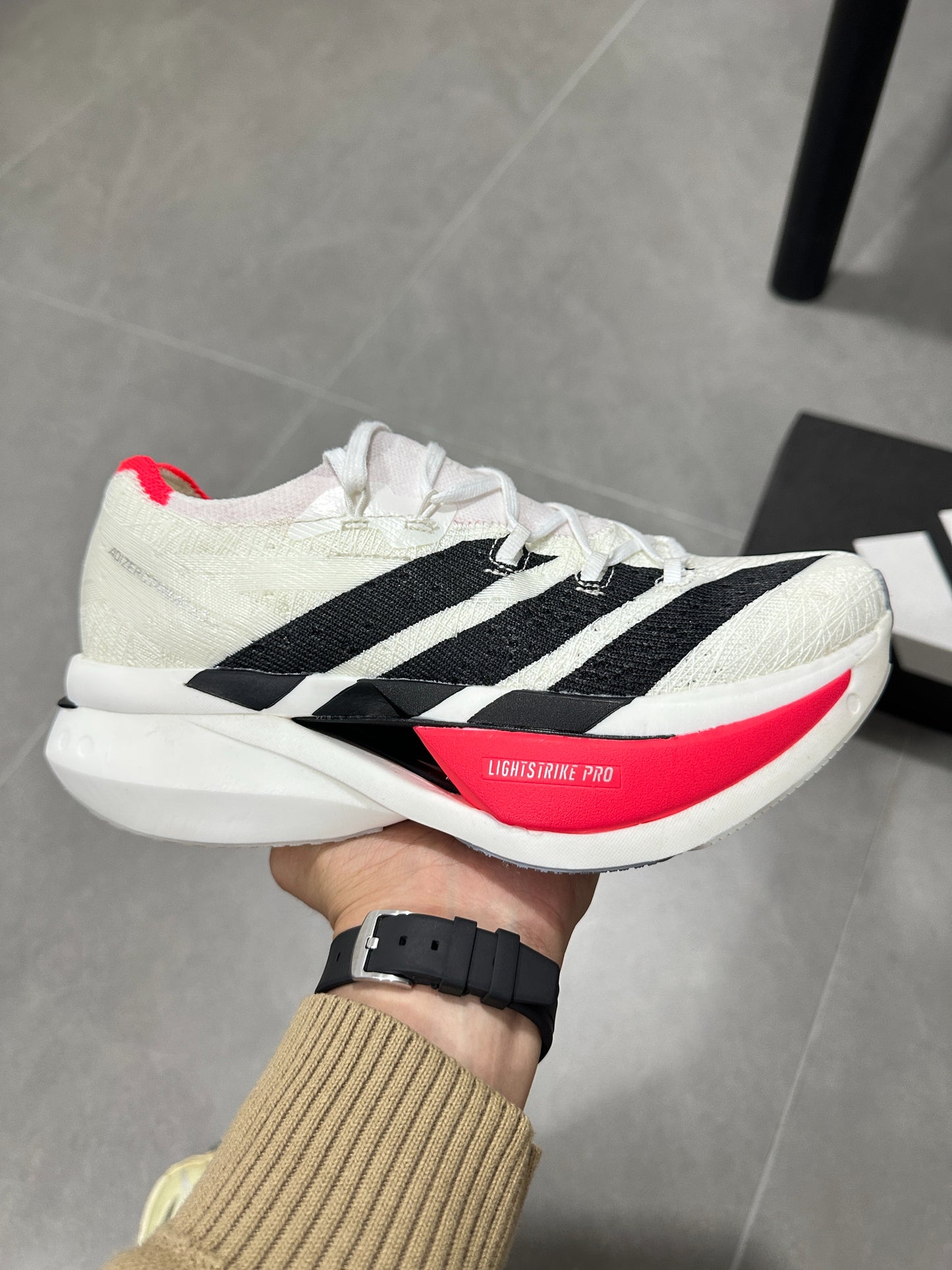 Adidas Adizero Prime X3 Strung Shoes White|Black|Orange