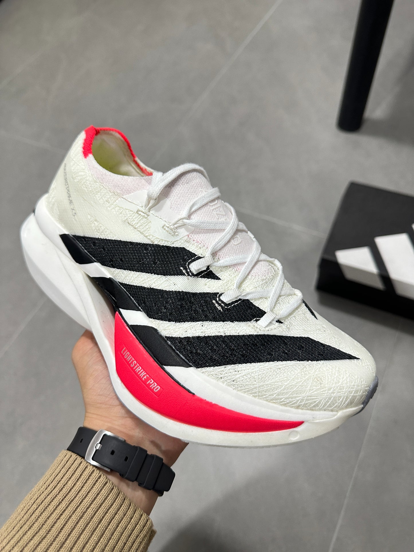 Adidas Adizero Prime X3 Strung Shoes White|Black|Orange