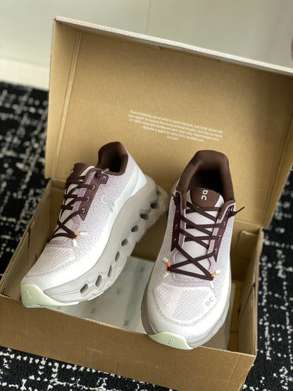 Cloudtilt Cushioned Running Sneakers Pale Pink Brown Gradient Breathable Mesh Sport Shoes Unisex