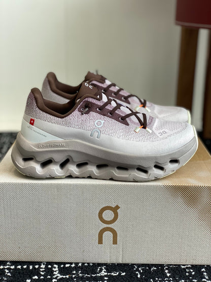 Cloudtilt Cushioned Running Sneakers Pale Pink Brown Gradient Breathable Mesh Sport Shoes Unisex