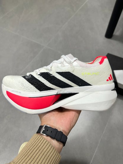 Adidas ADIZERO ADIOS PRO 4 (Cloud White / Black / Red colorway)