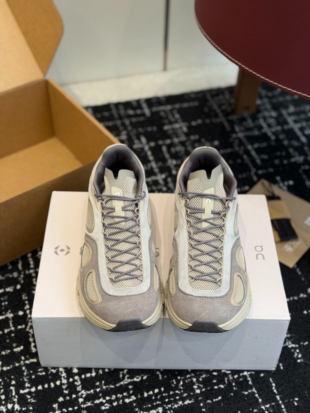 On Cloudnova Vintage Taupe Retro Suede All-Day Comfort Cloud Foam Walking Sneakers