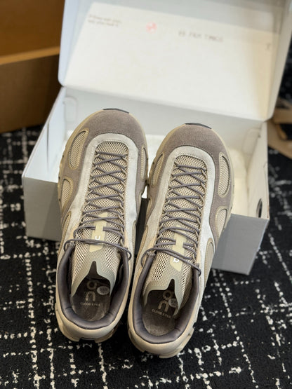 On Cloudnova Vintage Taupe Retro Suede All-Day Comfort Cloud Foam Walking Sneakers