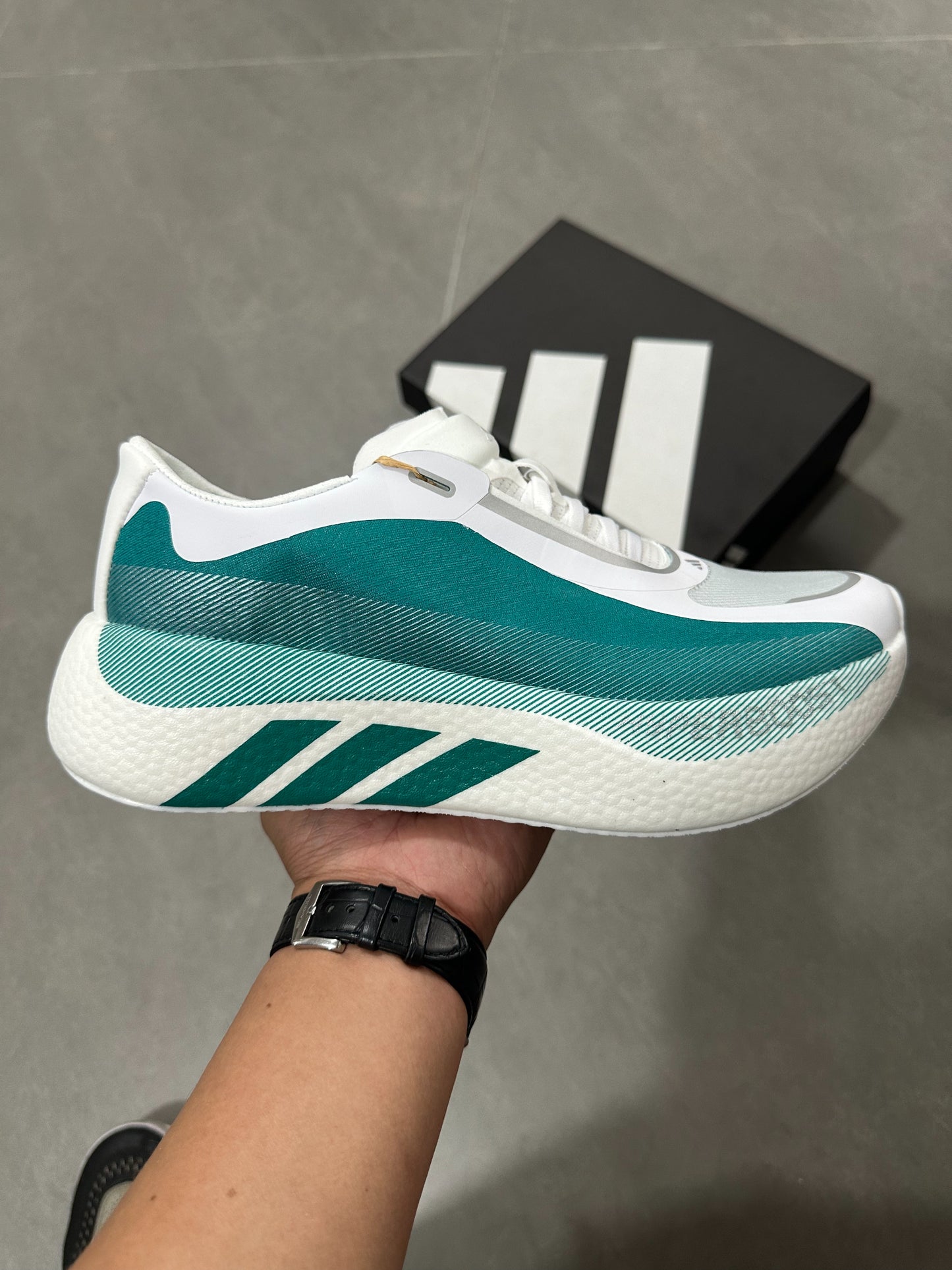 Adidas HYPERBOOST EDGE Running Shoes Green | White
