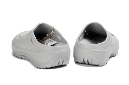 Adidas Adilette Platform Clogs Light Grey Slip-On Recovery Shoes JH9854