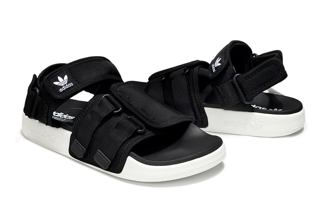 Adidas Originals Adilette 4-Strap Sandals Black White GZ8826