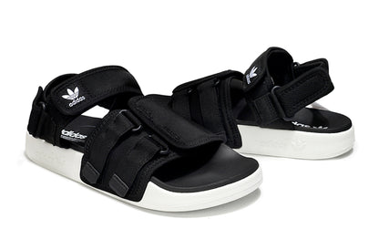 Adidas Originals Adilette 4-Strap Sandals Black White GZ8826