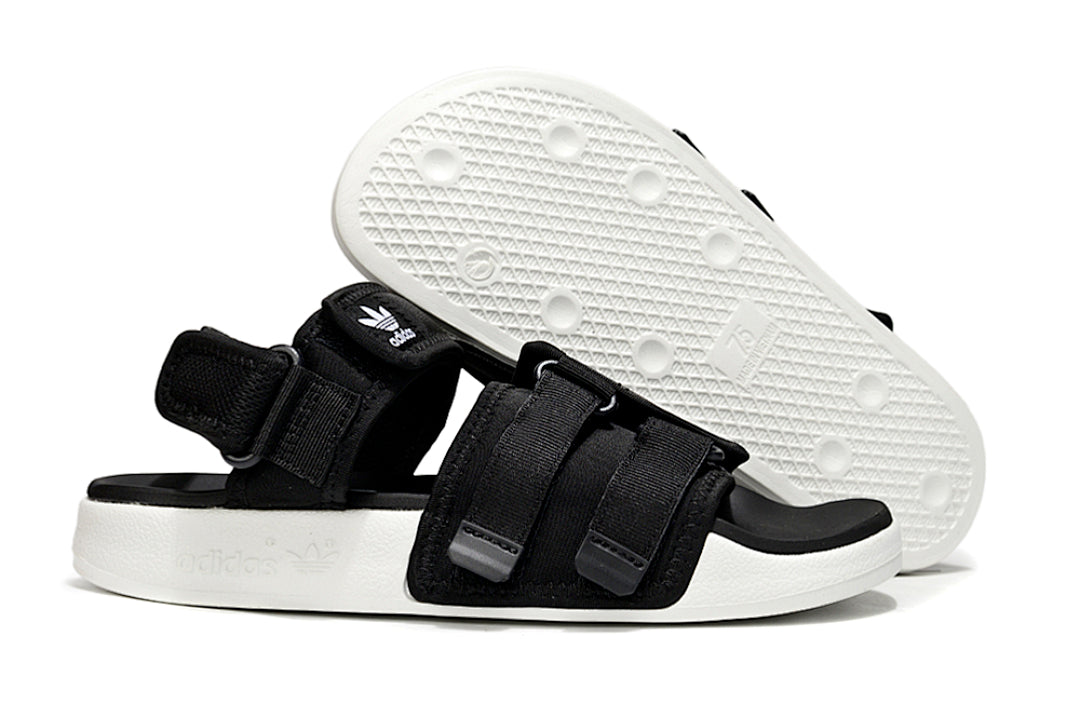 Adidas Originals Adilette 4-Strap Sandals Black White GZ8826