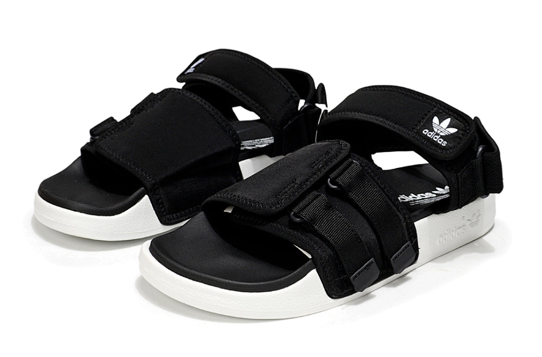 Adidas Originals Adilette 4-Strap Sandals Black White GZ8826