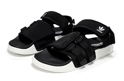 Adidas Originals Adilette 4-Strap Sandals Black White GZ8826