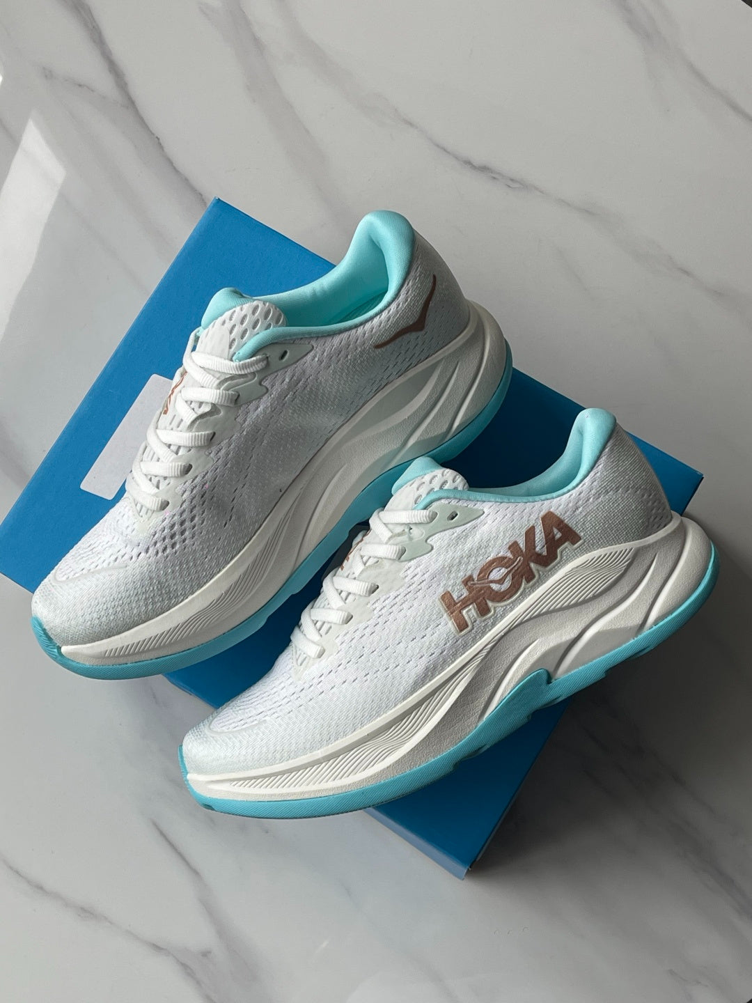 Hoka Rincon 4 Running Shoe White | Ice Blue