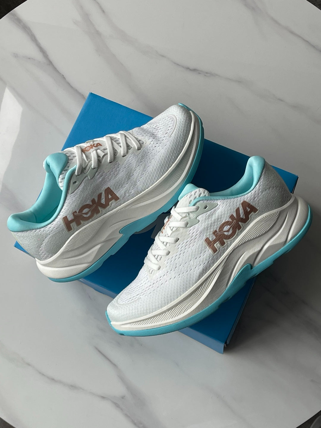 Hoka Rincon 4 Running Shoe White | Ice Blue
